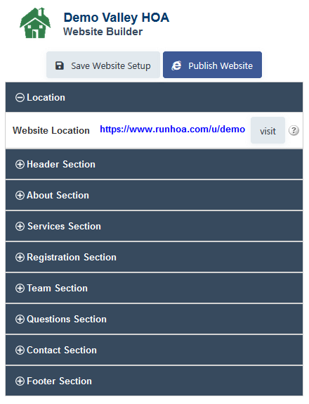 RunHOA Website Builder