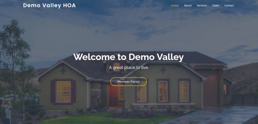 HOA Website built using RunHOA Website Builder