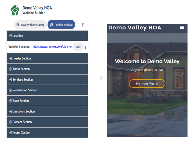 RunHOA Website Builder