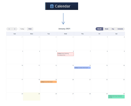 RunHOA Calendar