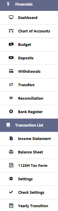 HOA Accounting Features