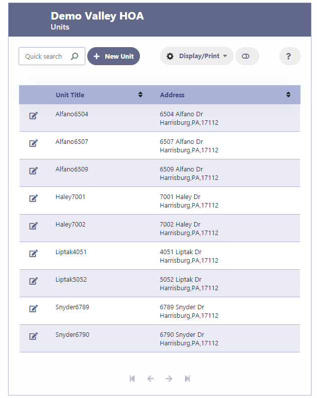 HOA Directory