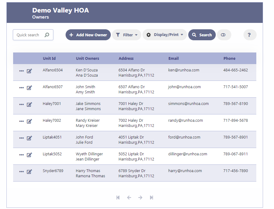 HOA Directory