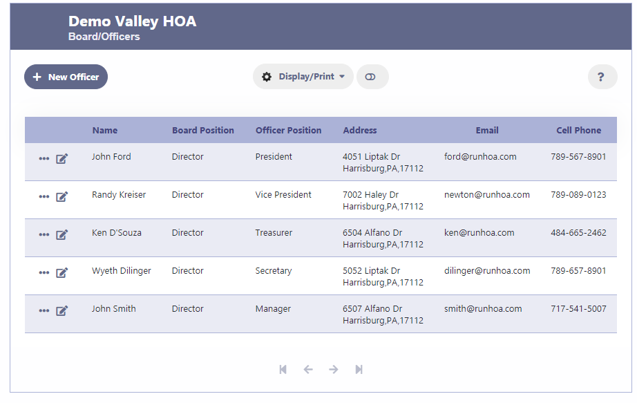 HOA Directory