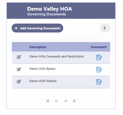 HOA Governing Documents