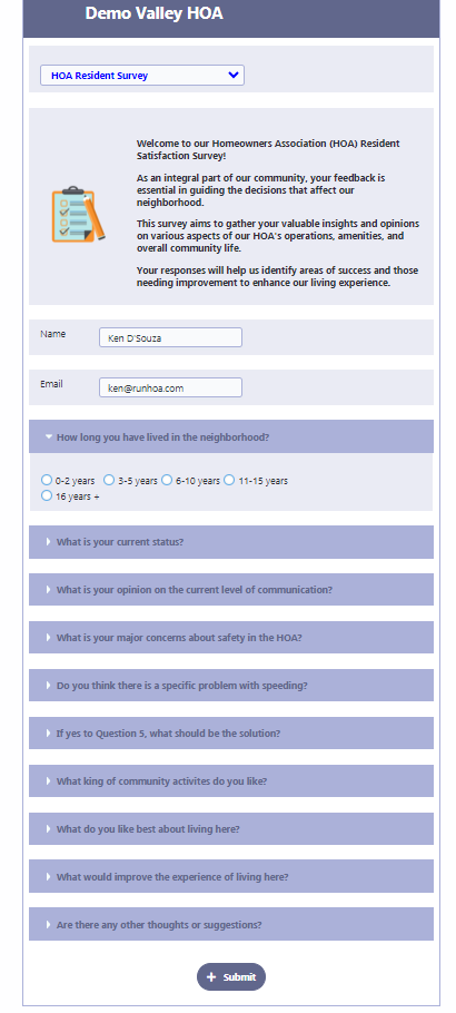 HOA Surveys